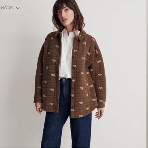 Madewell Quilted Shirt- Jacket In Floral $178 SOLD OUT